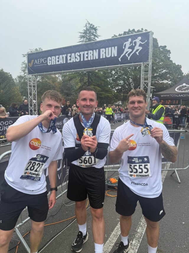 Three runners at the Great Eastern run