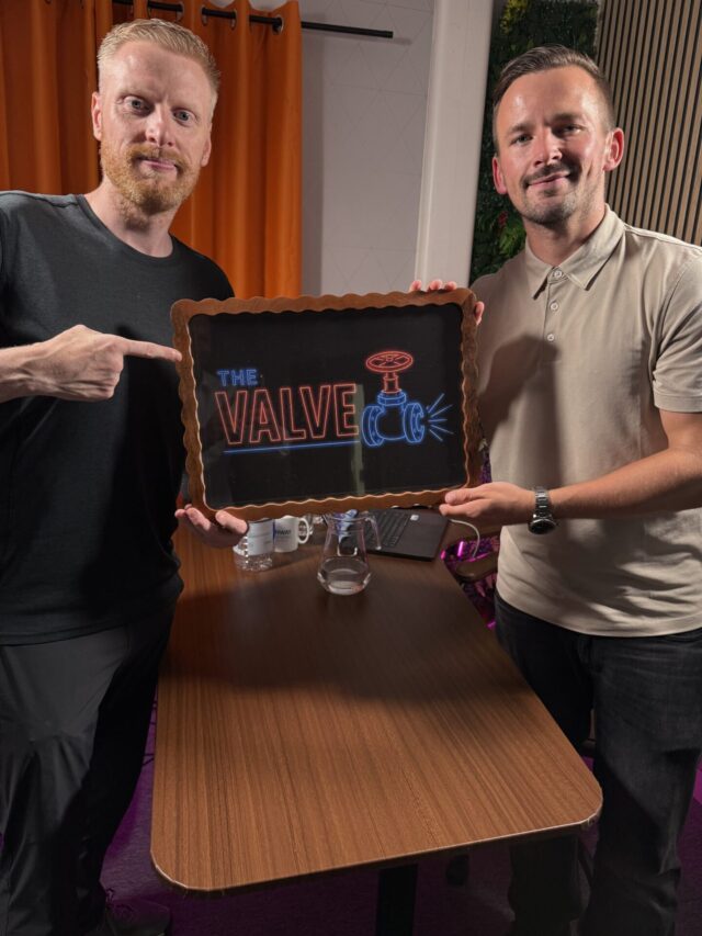 The Valve presenters in the CDA studio for the show's launch episode with Michael Woods